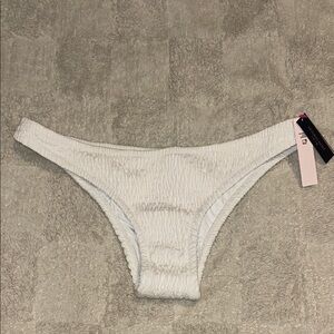 Victoria's Secret White Textured Bikini Bottom
